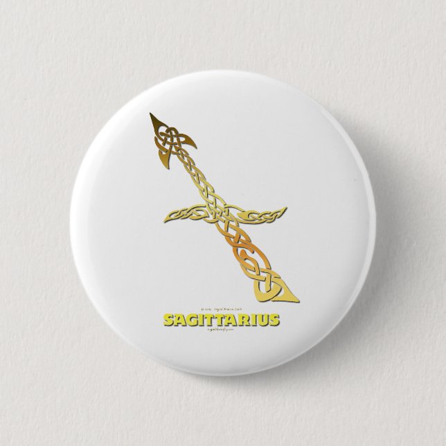 Astrocelt  series Sagittarius 6 Cm Round Badge (Front)