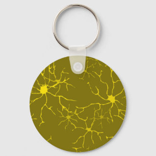 Astrocytes Pattern Glial Brain Cells Key Ring