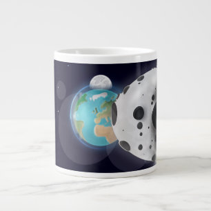 Astroid impact the Planet Earth! Large Coffee Mug