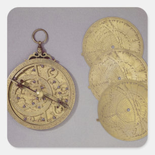 Astrolabe, 1216 square sticker