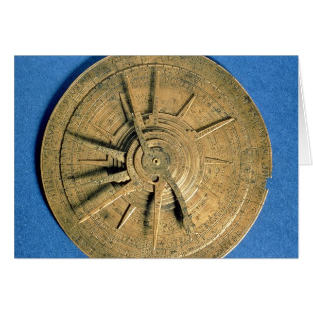 Astrolabe for calculating horoscopes, European (Front Horizontal)