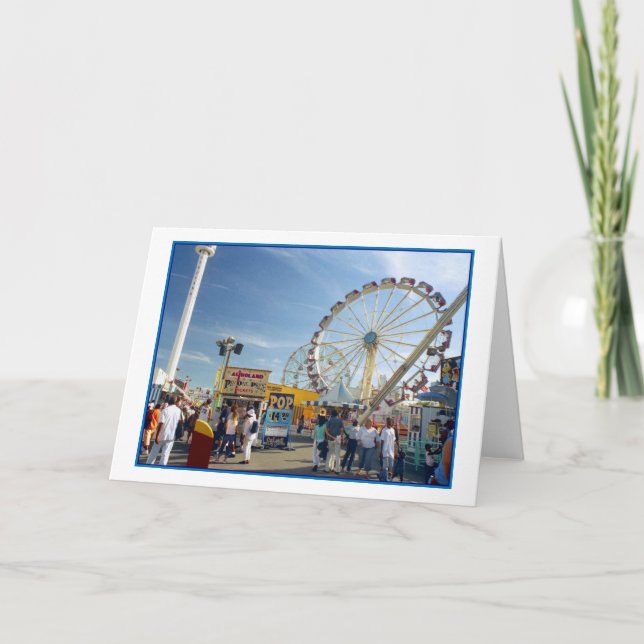 Astroland Amusement Park Blank Greeting Card (Front)