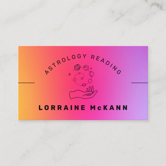 ASTROLOGER Astrology Reading AURA Reading Business Card (Front)