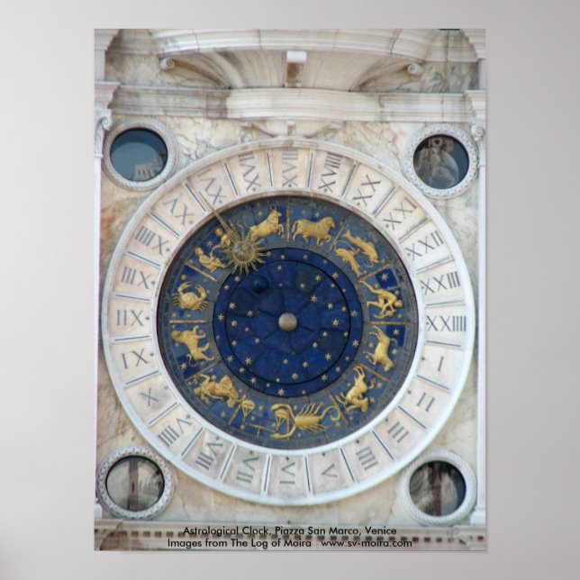 Astrological Clock,  Piazza San Marco, Venice Poster (Front)