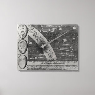 Astrological diagram of the comet canvas print