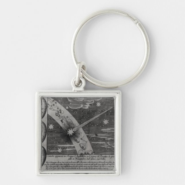 Astrological diagram of the comet key ring (Front)