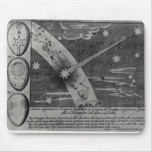 Astrological diagram of the comet mouse mat
