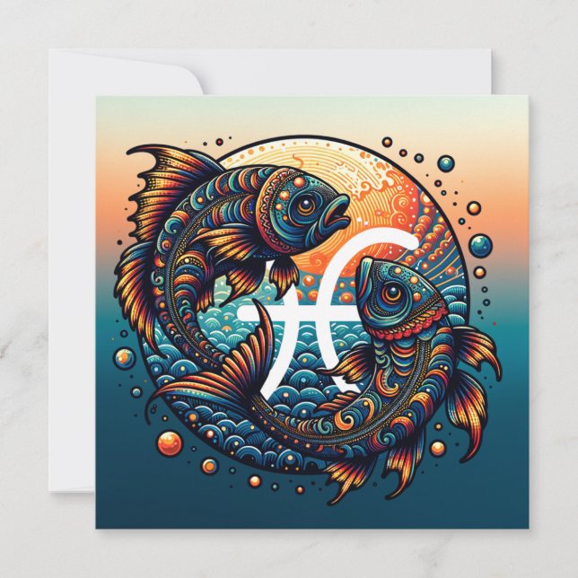 Astrological Horoscope Sign Pisces Zodiac   (Front)
