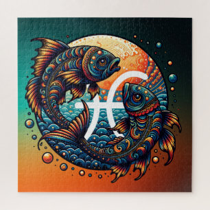 Astrological Horoscope Sign Pisces Zodiac   Jigsaw Puzzle