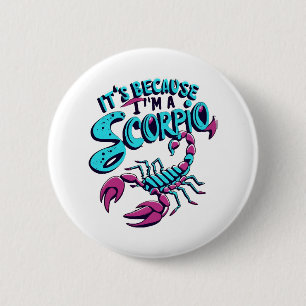 Astrological Scorpio Vibes Vintage Zodiac Sign 6 Cm Round Badge