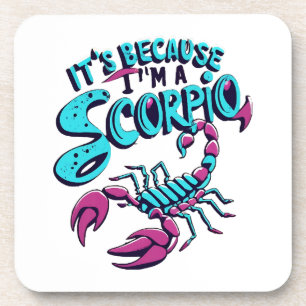 Astrological Scorpio Vibes Vintage Zodiac Sign Coaster