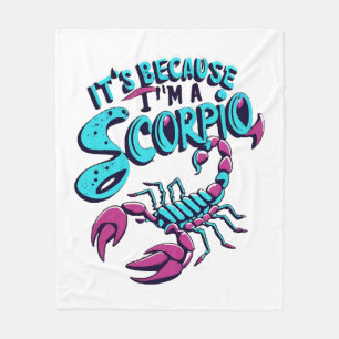 Astrological Scorpio Vibes Vintage Zodiac Sign Fleece Blanket