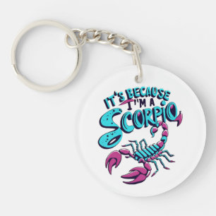 Astrological Scorpio Vibes Vintage Zodiac Sign Key Ring