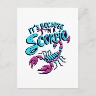 Astrological Scorpio Vibes Vintage Zodiac Sign Postcard