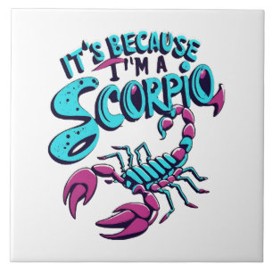Astrological Scorpio Vibes Vintage Zodiac Sign Tile