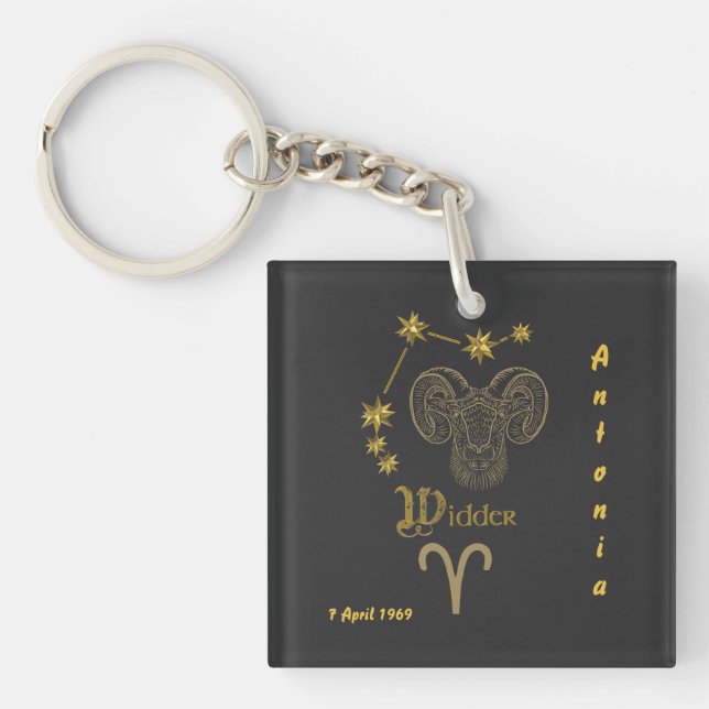 Astrological sign Aries - Key Ring (Front)