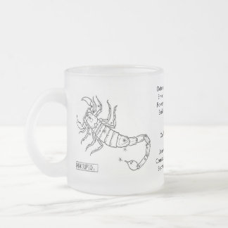 astrological-signs-2, Determined and forcefulEm... Frosted Glass Coffee Mug