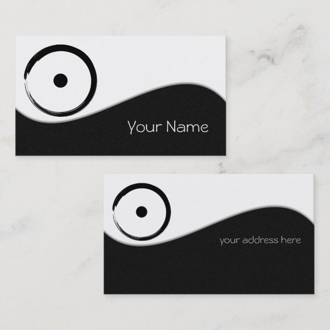 Astrological Sun Sign - Buddhism Zen Circle 1 Business Card (Front/Back)