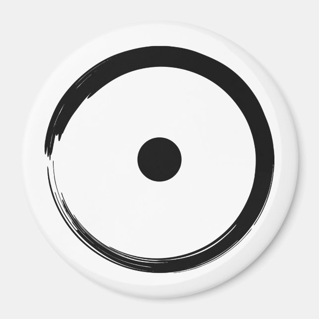 Astrological Sun Sign - Buddhism Zen Circle 1 Magnet (Front)