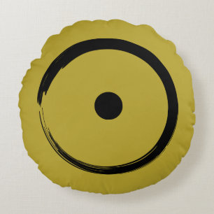 Astrological Sun Sign - Buddhism Zen Circle 1 Round Cushion