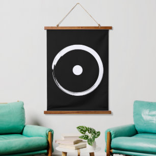 Astrological Sun Sign - Buddhism Zen Circle 2 Hanging Tapestry