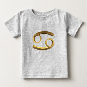 Astrological Zodiac Signs Sun Sign Cancer Gold Baby T-Shirt