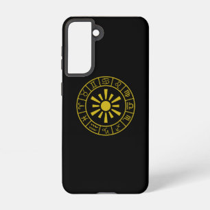 Astrological Zodiac Symbols Wheel+Sun Gold Samsung Galaxy Case
