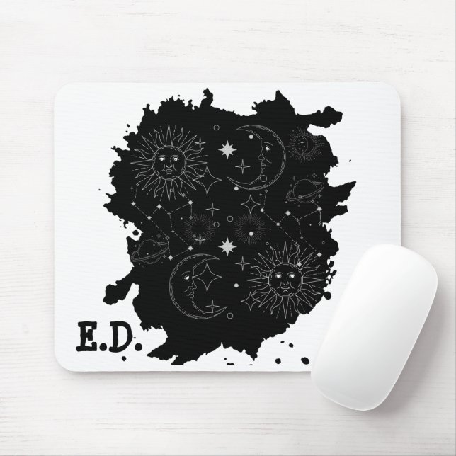 ASTROLOGY(B&W) MOUSE PAD (With Mouse)