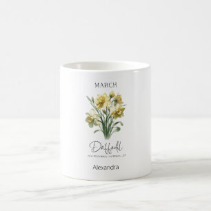 Astrology Birth Month March Flower Daffodil Coffee Mug