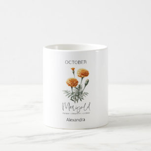 Astrology Birth Month October Flower Marigold Coffee Mug