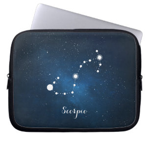 Astrology Blue Nebula Scorpio Zodiac Sign Laptop Sleeve