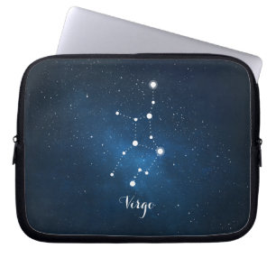 Astrology Blue Nebula Virgo Zodiac Sign Laptop Sleeve
