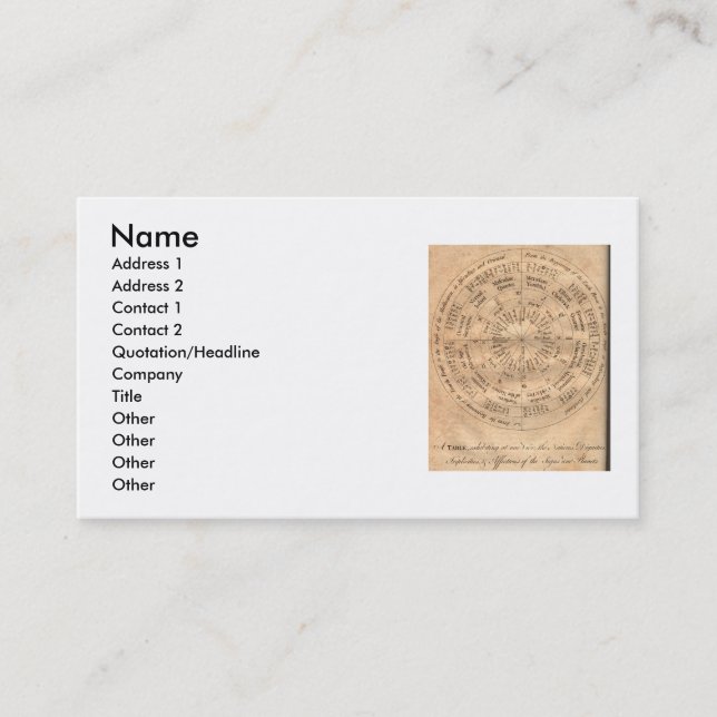 Astrology Business Card (Front)