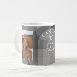 Astrology Cancer Zodiac Sign Photo Custom Birthday Coffee Mug