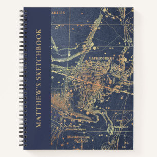 Astrology Capricorn Horoscope Sketchbook With Name Notebook