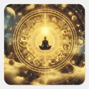 Astrology Celestial Alchemy Heavenly Inspirational Square Sticker