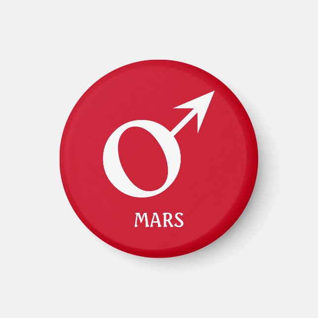 Astrology Charts: The Planet Mars Magnet (Front)