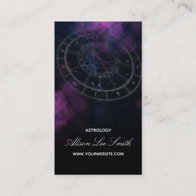 Astrology Consultant Astrologer Business Card (Front)