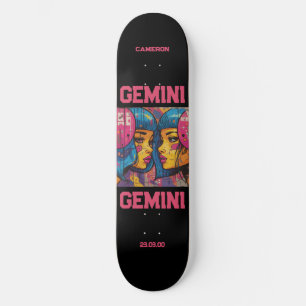 Astrology Graffiti Gemini Zodiac Skateboard 