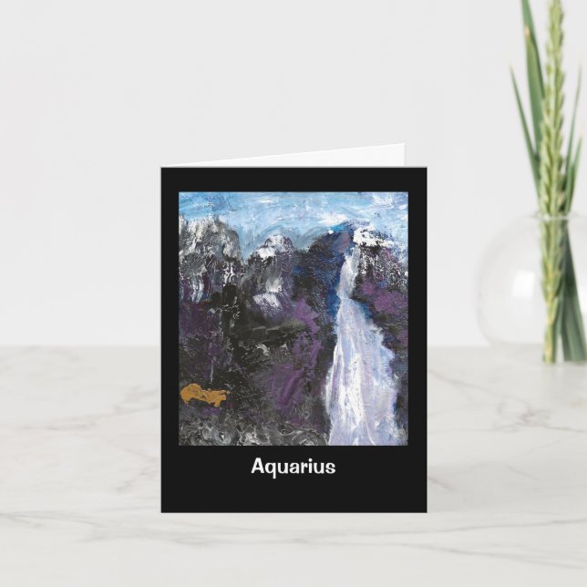 Astrology Horoscope Aquarius Card (Front)