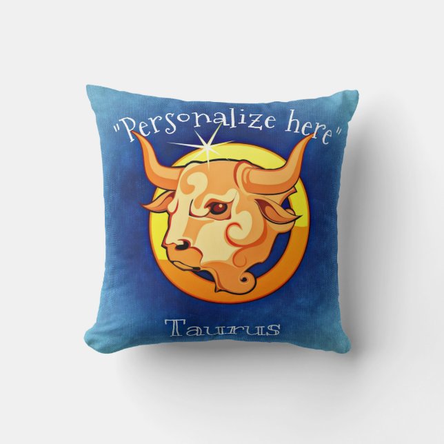 Astrology Horoscope Taurus Decorative Throw P Cushion (Front)