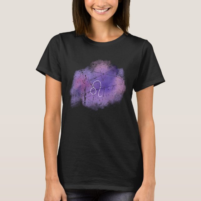 Astrology Leo Zodiac Sign Birth Symbol Men Women T-Shirt (Front)