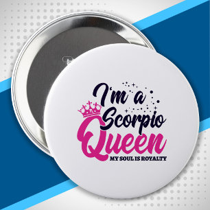 Astrology October November Birthday Scorpio Queen 10 Cm Round Badge