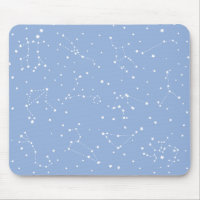 Astrology Pastel Blue White Stars Constellation