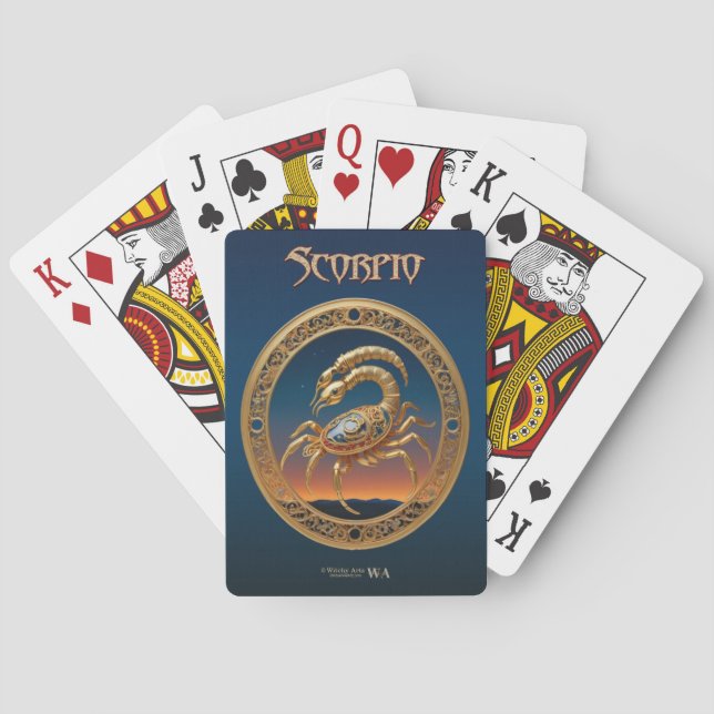 Astrology Playing Cards - Scorpio Zodiac Sign  (Back)