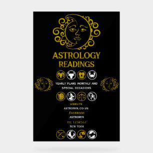 Astrology Reading Acrylic Sign