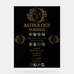 Astrology Reading Acrylic Sign