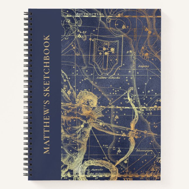 Astrology Sagittarius Horoscope Sketchbook  Notebook (Front)