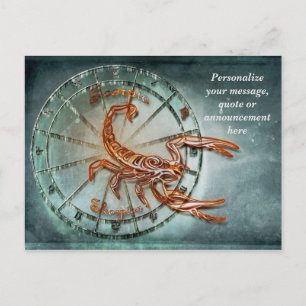 Astrology Scorpio Horoscope Personalise Message Postcard