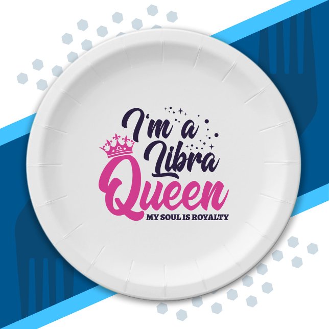 Astrology - September October Birthday Libra Queen Paper Plate (Creator Uploaded)